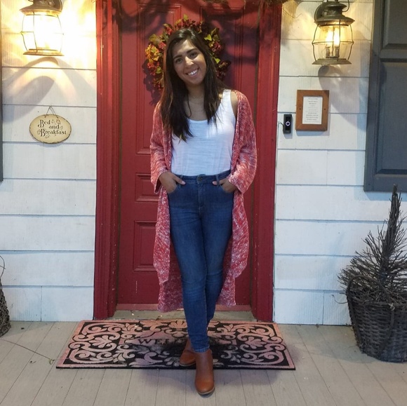 EARTHLY PLEASURES RUSTY MARLED CARDIGAN - Picture 8 of 8